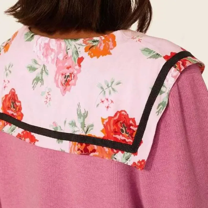 Cath Kidston Tops*Acid Rose Sailor Collar Knit Cardigan