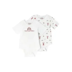 Baby Cath Kidston Baby Clothing*Baby Lobster 2 Pack Short Sleeve Bodysuits