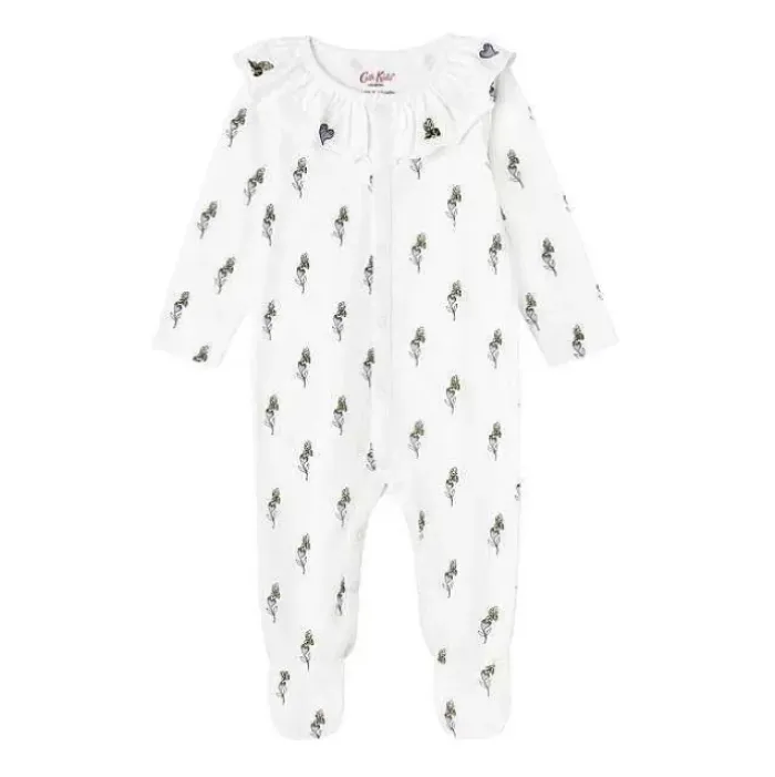 Baby Cath Kidston Baby Clothing*Bee & Heart Frill Collar Sleepsuit (0-24 Months)