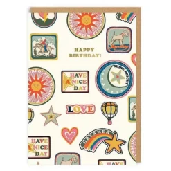 Cath Kidston Stationery*Birthday Patches Aopgreeting Card (A6)