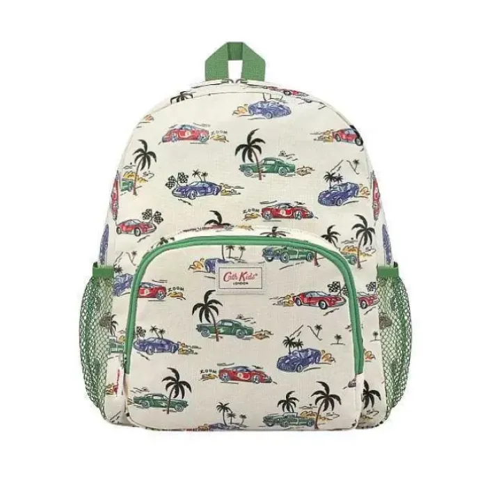 Kids Cath Kidston Bags*Fast Cars Kids Classic Large Backpack With Mesh Pocket