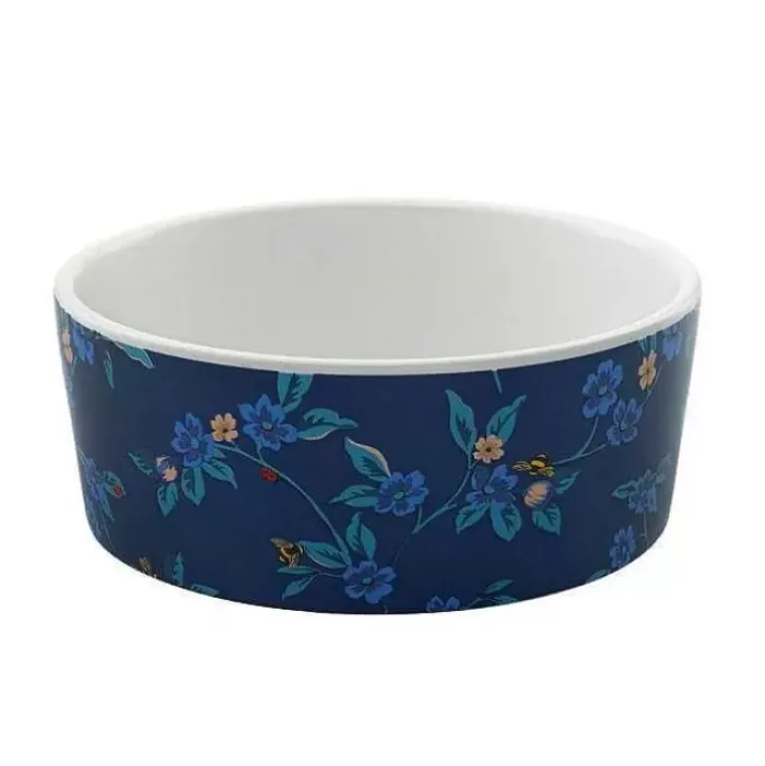 Cath Kidston Pets*Flora Fauna Greenwich Flowers Ceramic Pet Bowl - L