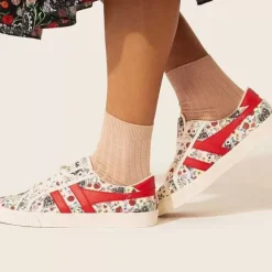 Cath Kidston Footwears*Floral Heart Frill Gola Tennis Mark Cox