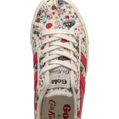 Cath Kidston Footwears*Floral Heart Frill Gola Tennis Mark Cox