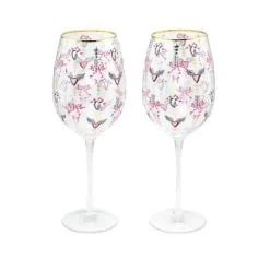 Cath Kidston Cooking & Dining*Garland Set Of 2 Wine Glasses