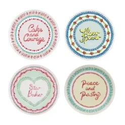 Cath Kidston Cooking & Dining*Gbbo Set Of 4 Side Plates
