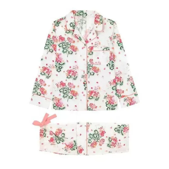 Cath Kidston Nightwear*Geraniums Long Woven Pj Set
