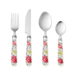 Cath Kidston Online Exclusive*Hampstead Rose Red 16Pc Cutlery Set