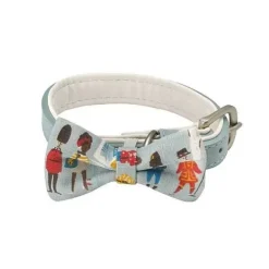 Cath Kidston Pets*London People Pu Leather Pet Bow Tie Collar - L