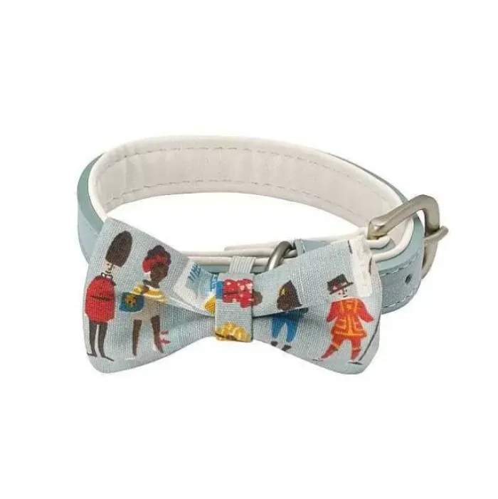 Cath Kidston Pets*London People Pu Leather Pet Bow Tie Collar - L