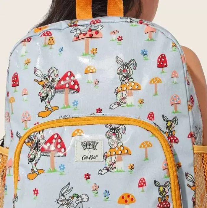 Kids Cath Kidston Bags*Looney Tunes Toadstalls Kids Classic Large Backpack With Mesh Pocket