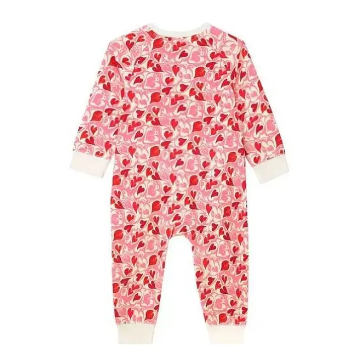 Baby Cath Kidston Baby Clothing*Marble Hearts Ditsy Footless Sleepsuit