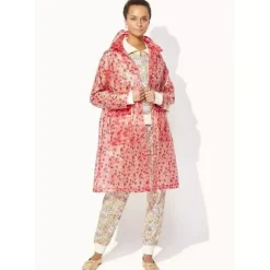 Cath Kidston Umbrellas & Raincoats*Marble Hearts Ditsy Printed Clear Rain Mac