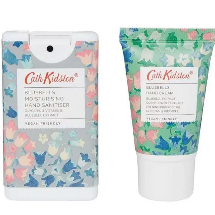 Cath Kidston Face Coverings & Anti-Bacterial*Painted Bluebell Cosmetic Pouch (With 30Ml Hand Cream And 15Ml Moisturising Antibacterial Hand Spray)