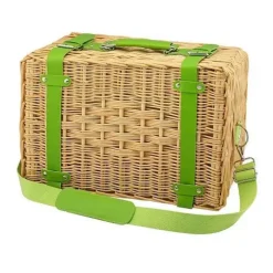 Cath Kidston Picnic Essentials*Paper Birds 4 Person Natural Wicker Picnic Basket