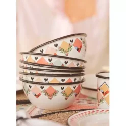 Cath Kidston Picnic Essentials*Patchwork Enamel Bowl