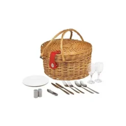 Cath Kidston Picnic Essentials*Patchwork Heart Picnic Basket For Two