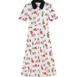 Cath Kidston Dresses & Skirts*Pomegranate Short Sleeve Printed Midi Shirt Dress