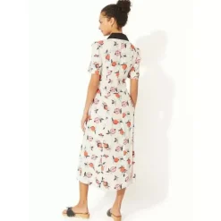 Cath Kidston Dresses & Skirts*Pomegranate Short Sleeve Printed Midi Shirt Dress