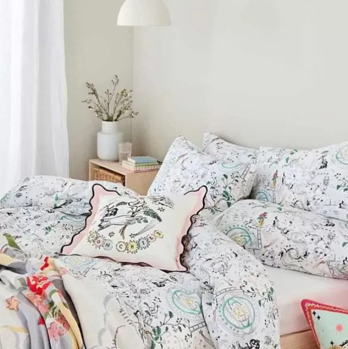 Cath Kidston Bedding Set & Curtains*Power To The Peaceful Double Bedding Set