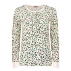 Cath Kidston Nightwear*Roses And Hearts Long Sleeve Henley Pj Top