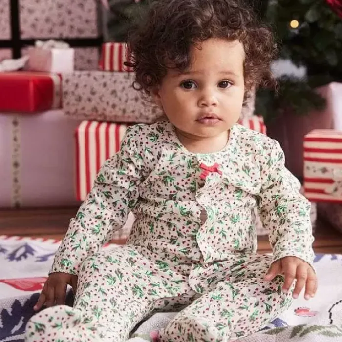 Baby Cath Kidston Baby Clothing*Roses And Hearts Sleepsuit