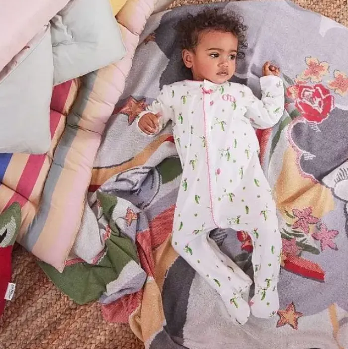 Cath Kidston Bedding Set & Curtains*Self Care Silver Lining Knitted Throw
