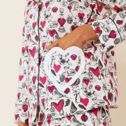 Cath Kidston Nightwear*Shape My Heart Long Woven Pj Set