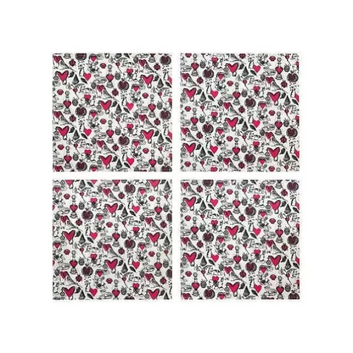 Cath Kidston Aprons & Tea Towels & Gloves*Shape My Heart Set Of 4 Napkins