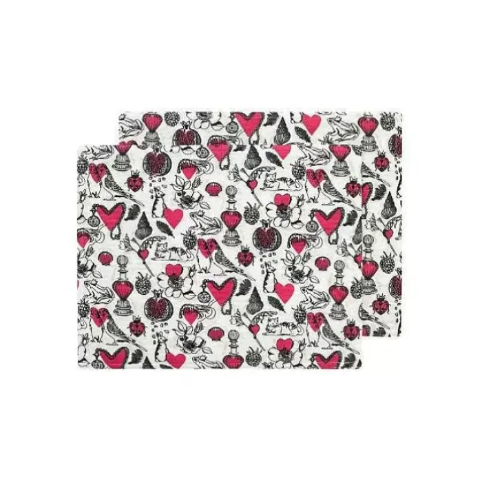 Cath Kidston Cooking & Dining*Shape My Heart Set Of 2 Quilted Placemat