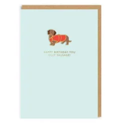 Cath Kidston Stationery*Silly Sausageenamel Pin Card