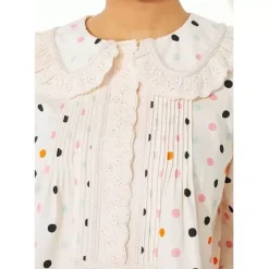 Cath Kidston Tops*Spot Ruffle Collar Blouse