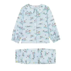 Kids Cath Kidston Kidswear*Spring Bunnies And Lambs Peter Pan Collar Woven Pj Set