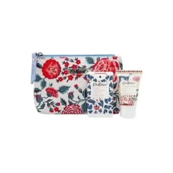 Cath Kidston Home Fragrance & Toiletries*Strawberry Garden Cosmetic Pouch (With 30Ml Hand Cream And 15Ml Moisturising Antibacterial Hand Spray)