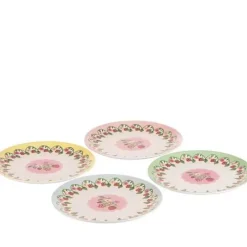 Cath Kidston Picnic Essentials*Strawberry 4Pk Melamine Picnic Side Plates
