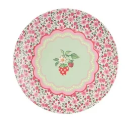 Cath Kidston Picnic Essentials*Strawberry 4Pk Melamine Picnic Dinner Plates