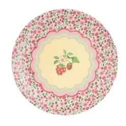 Cath Kidston Picnic Essentials*Strawberry 4Pk Melamine Picnic Dinner Plates