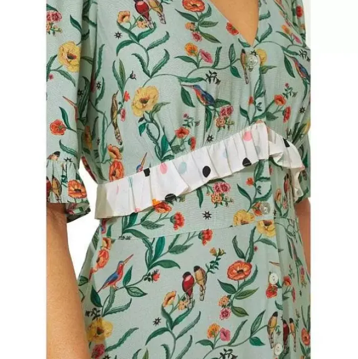 Cath Kidston Dresses & Skirts*Summer Birds Short Sleeve Ruffle Tea Dress