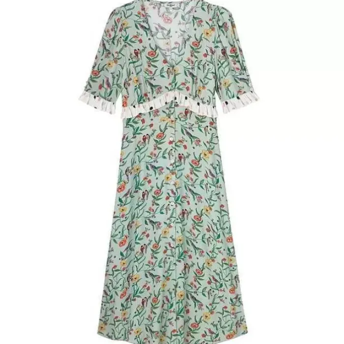 Cath Kidston Dresses & Skirts*Summer Birds Short Sleeve Ruffle Tea Dress