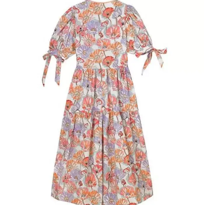 Cath Kidston Dresses & Skirts*Summer Poppy Midscale Short Sleeve Soft Waisted Dress