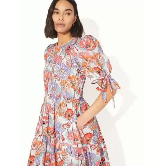 Cath Kidston Dresses & Skirts*Summer Poppy Midscale Short Sleeve Soft Waisted Dress