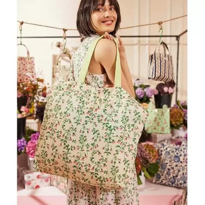 Cath Kidston Shopper & Bookbags*Twin Flowers Large Foldaway Tote