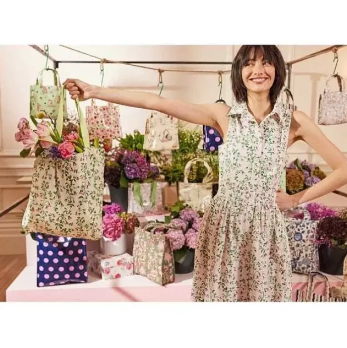 Cath Kidston Shopper & Bookbags*Twin Flowers Small Foldaway Tote